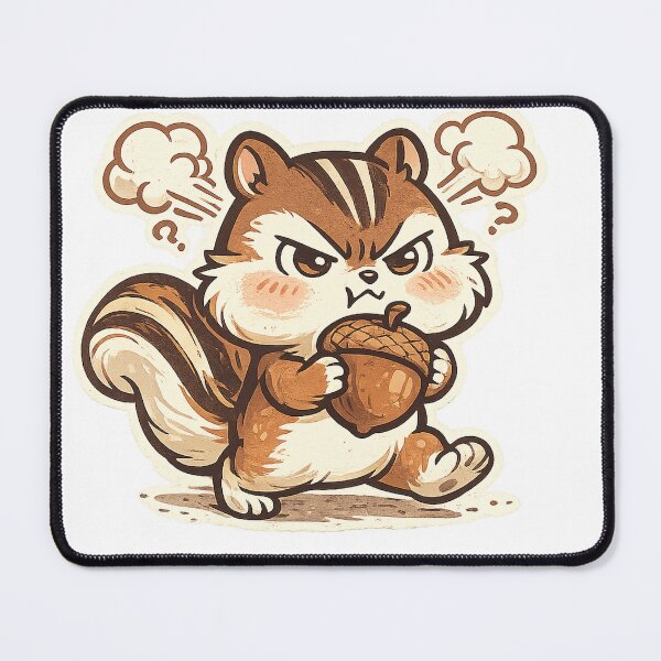 Item preview, Angry Little Chipmunk with Acorn designed and sold by EastEndTownie.