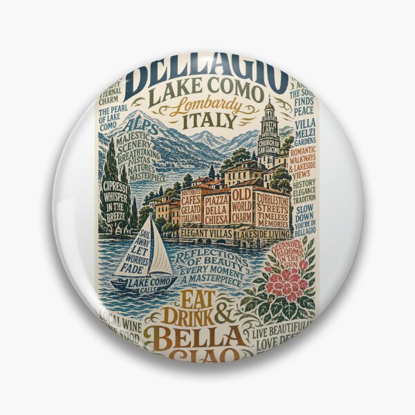 Item preview, Bellagio Lake Como Lombardy Italy Lakeside Village Travel  designed and sold by Aryabek.