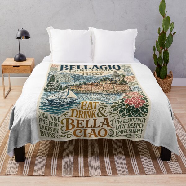 Item preview, Bellagio Lake Como Lombardy Italy Lakeside Village Travel  designed and sold by Aryabek.