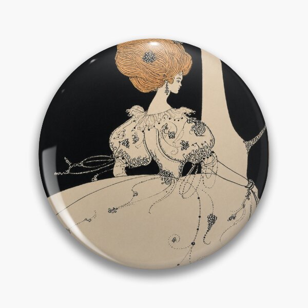 Item preview, Elegant Figure by a Curtain - Art Nouveau Vintage Elegant Lady Wall Art for Classic Decor Lovers designed and sold by RickE.