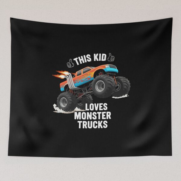 Item preview, This Kid Loves Monster Trucks Boys and Girls designed and sold by PopStars1993.