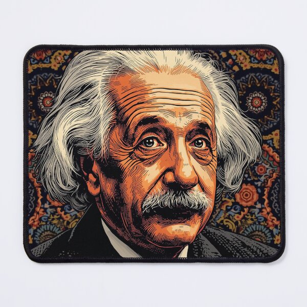 Item preview, Albert Einstein Portrait with Mandala Pattern designed and sold by Owcomm.