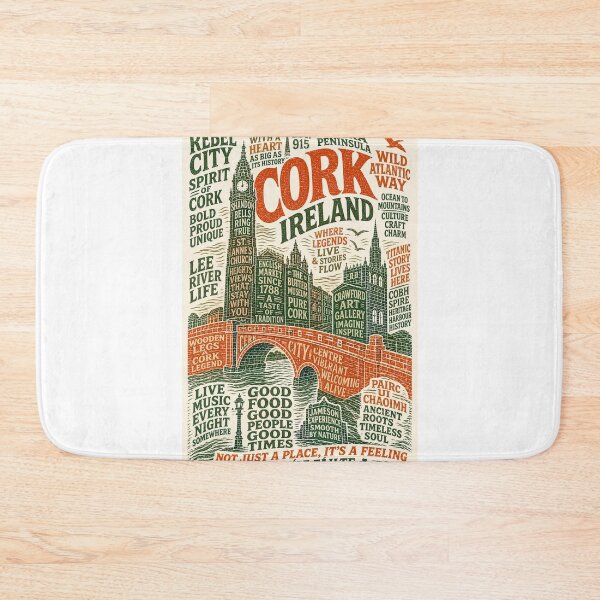 Item preview, Cork Ireland Rebel City Shandon Bells and Wild Atlantic Way Heritage Scene designed and sold by Aryabek.