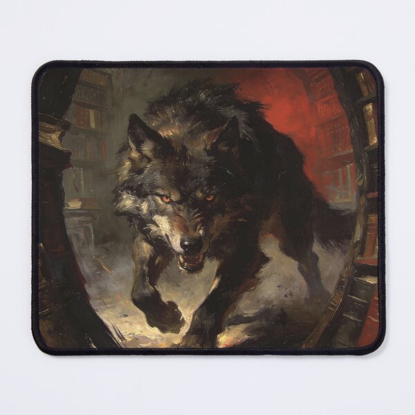 Item preview, A Wolf in the Library designed and sold by HabitableMoons.