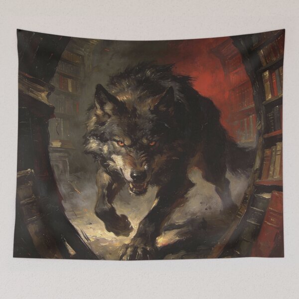 Item preview, A Wolf in the Library designed and sold by HabitableMoons.
