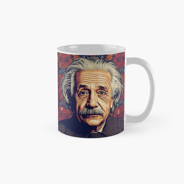 Item preview, Einstein Portrait Illustrated Pop Art with Floral Pattern designed and sold by Owcomm.
