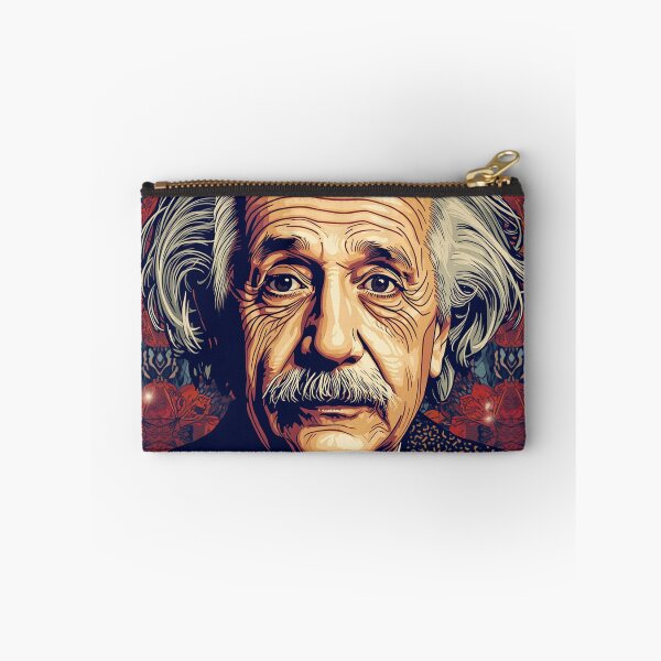 Item preview, Einstein Portrait Illustrated Pop Art with Floral Pattern designed and sold by Owcomm.