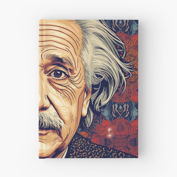 Item preview, Einstein Portrait Illustrated Pop Art with Floral Pattern designed and sold by Owcomm.