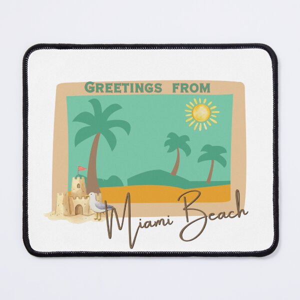 Item preview, Greetings from Miami Beach — Retro Vintage Postcard Design | Florida Beach Souvenir Gift designed and sold by DonnaRaine.