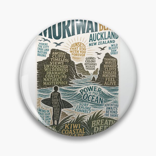 Item preview, Muriwai Beach Auckland New Zealand Coastal Cliffs and Gannet Colony Escape designed and sold by Aryabek.