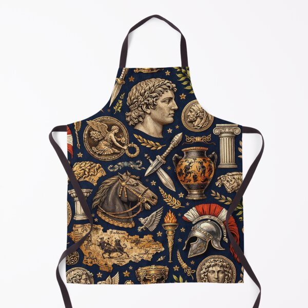 Item preview, Ancient Rome and Greece Seamless Pattern Roman Empire Symbols, Greek Mythology, Warrior Helmet, Classical Antiquity designed and sold by Owcomm.