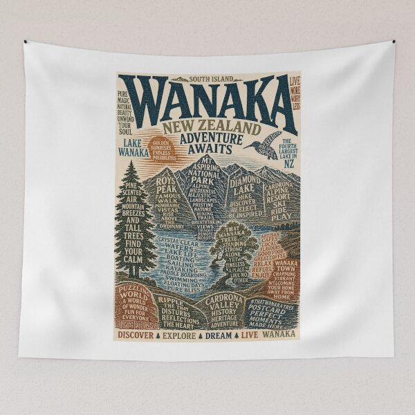 Item preview, Wanaka New Zealand South Island Adventure and Lake Wanaka Mountain Escape designed and sold by Aryabek.