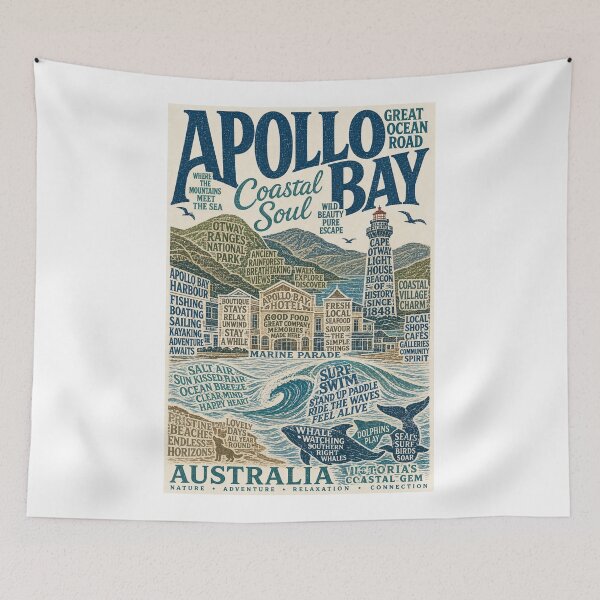 Item preview, Apollo Bay Great Ocean Road Coastal Victoria and Otway Ranges  designed and sold by Aryabek.