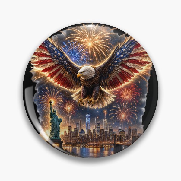 Item preview, Patriotic Eagle Over New York designed and sold by FREENATION2026.