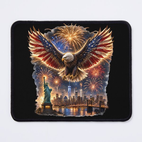 Item preview, Patriotic Eagle Over New York designed and sold by FREENATION2026.