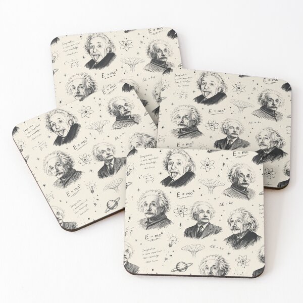 Item preview, Albert Einstein Pattern Physics Formulas & Science Portrait Seamless Print designed and sold by Owcomm.