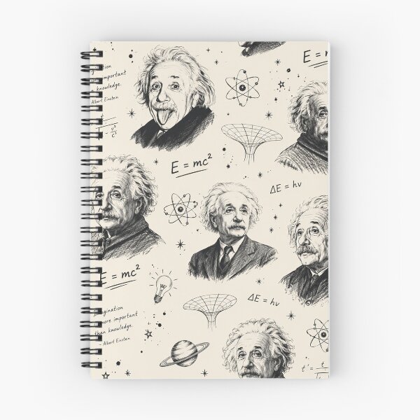 Item preview, Albert Einstein Pattern Physics Formulas & Science Portrait Seamless Print designed and sold by Owcomm.