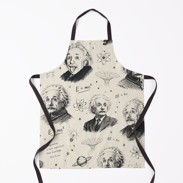 Item preview, Albert Einstein Pattern Physics Formulas & Science Portrait Seamless Print designed and sold by Owcomm.