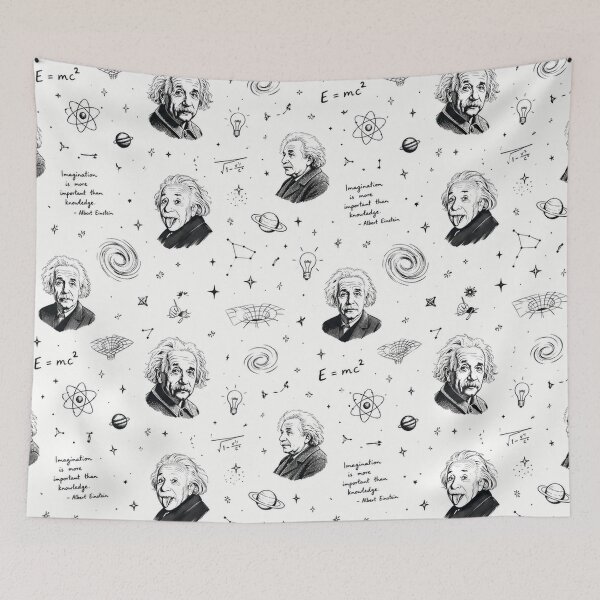 Item preview, Albert Einstein Pattern Physics Genius Portrait designed and sold by Owcomm.
