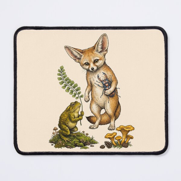 Item preview, Fennec Fox Playing With Frog Beetle designed and sold by TeeARTHY.