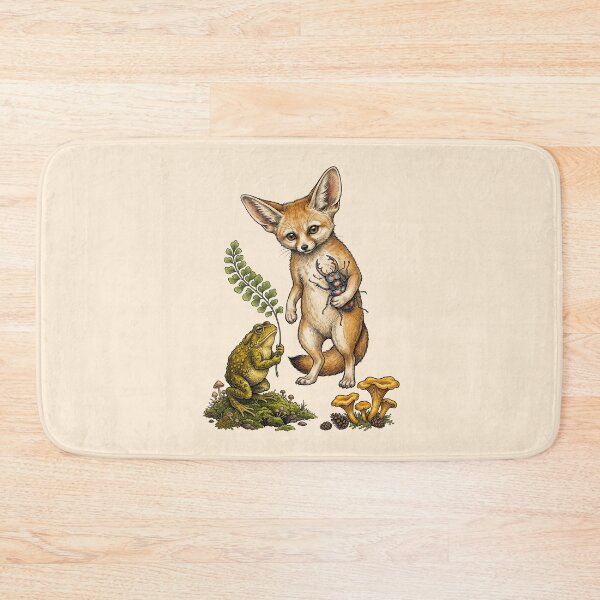 Item preview, Fennec Fox Playing With Frog Beetle designed and sold by TeeARTHY.