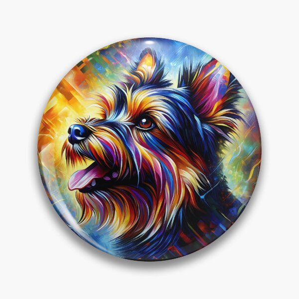 Item preview, Australian Terrier Acrylic Art: Blue and Tan Aussie Terrier designed and sold by Puppy Puzzles Plus.