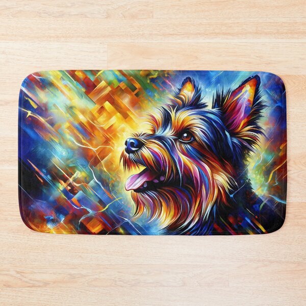 Item preview, Australian Terrier Acrylic Art: Blue and Tan Aussie Terrier designed and sold by Puppy Puzzles Plus.