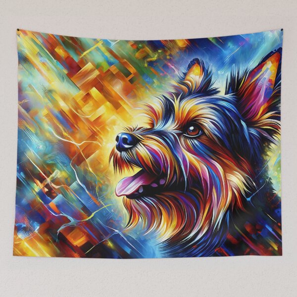 Item preview, Australian Terrier Acrylic Art: Blue and Tan Aussie Terrier designed and sold by Puppy Puzzles Plus.