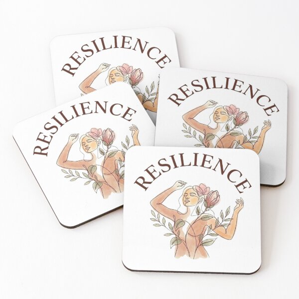 Item preview, Resilience Minimalist Line Art Woman Floral Design designed and sold by Northern Glow Art.