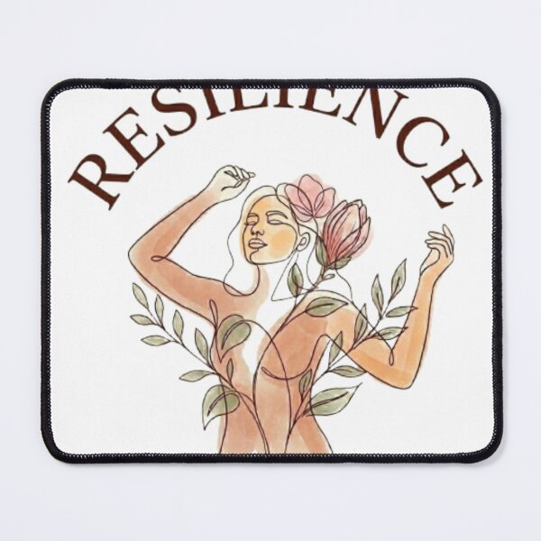 Item preview, Resilience Minimalist Line Art Woman Floral Design designed and sold by Northern Glow Art.