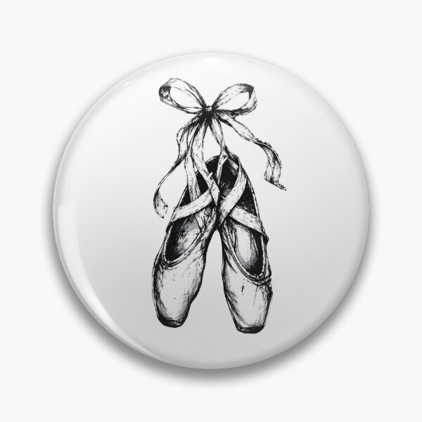 Item preview, Ballet Pointe Shoes - Elegant Ink Style Ballerina Slippers designed and sold by Myra365Art.