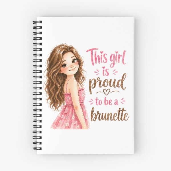 Item preview, This Girl Is Proud To Be A Brunette | Cute Watercolor Brunette Girl Art designed and sold by Bara Lune Design .
