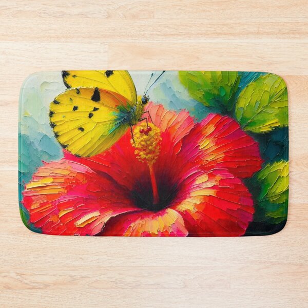 Item preview, Yellow Wings and Hibiscus Fire designed and sold by TinCatOutPost.