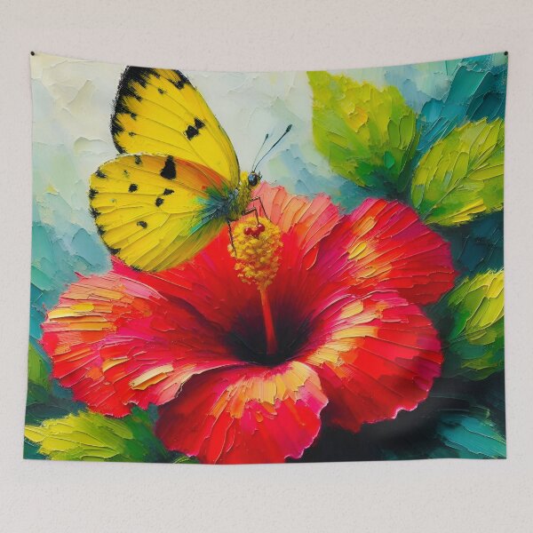 Item preview, Yellow Wings and Hibiscus Fire designed and sold by TinCatOutPost.