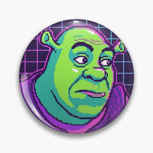 Item preview, Shrek Pixel Art - Retro Neon Vaporwave Aesthetic designed and sold by PixelsTelas.