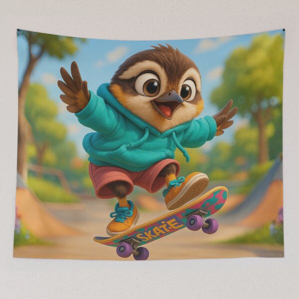 Item preview, Skater Whinchat Bird designed and sold by Sillytoe.