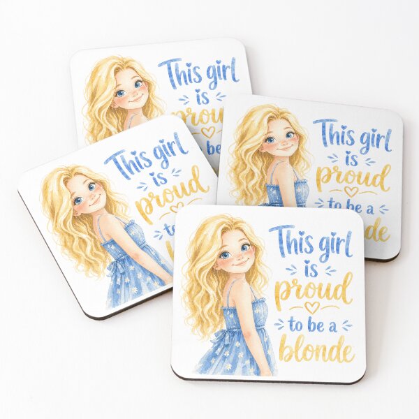 Item preview, This Girl Is Proud To Be A Blonde | Cute Watercolor Blonde Girl Art designed and sold by Bara Lune Design .