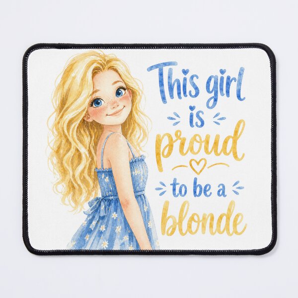 Item preview, This Girl Is Proud To Be A Blonde | Cute Watercolor Blonde Girl Art designed and sold by Bara Lune Design .