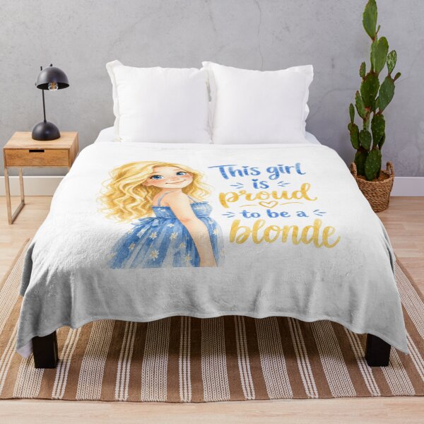 Item preview, This Girl Is Proud To Be A Blonde | Cute Watercolor Blonde Girl Art designed and sold by Bara Lune Design .