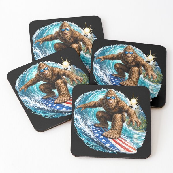 Item preview, Surf Squatch Patriotic Wave Rider designed and sold by FREENATION2026.