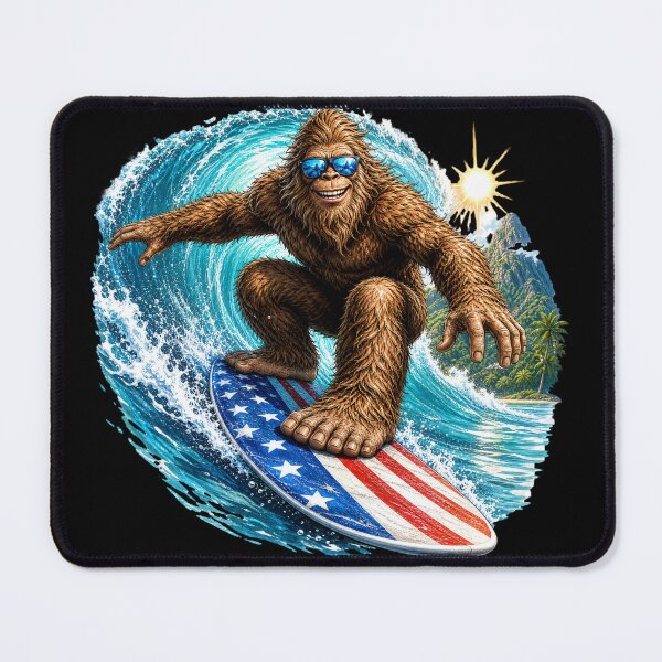 Item preview, Surf Squatch Patriotic Wave Rider designed and sold by FREENATION2026.