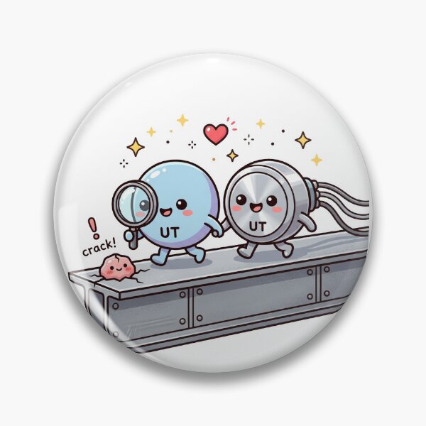 Item preview, Cute Kawaii Ultrasonic UT Probe NDT Art designed and sold by DuckOddity.