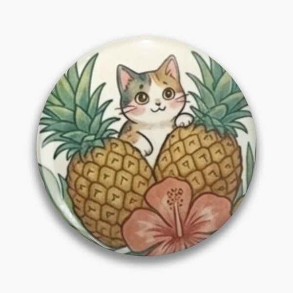 Item preview, Lani the Cat’s Island Vacation | Tropical Floral – Cute Hawaiian Kawaii Calico Cat Design designed and sold by LaniDigitalNook.