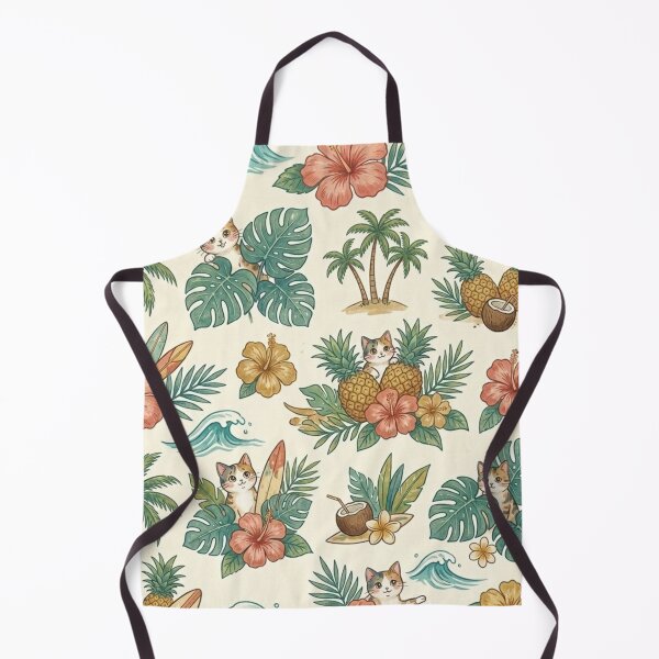 Item preview, Lani the Cat’s Island Vacation | Tropical Floral – Cute Hawaiian Kawaii Calico Cat Design designed and sold by LaniDigitalNook.