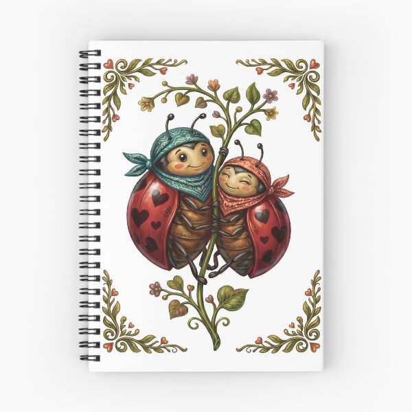 Item preview, Ladybug Couple Hugging On Flower Branch designed and sold by TeeARTHY.