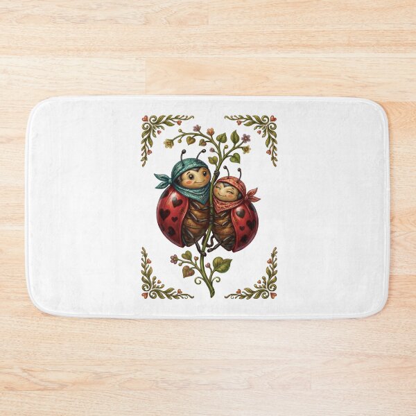 Item preview, Ladybug Couple Hugging On Flower Branch designed and sold by TeeARTHY.