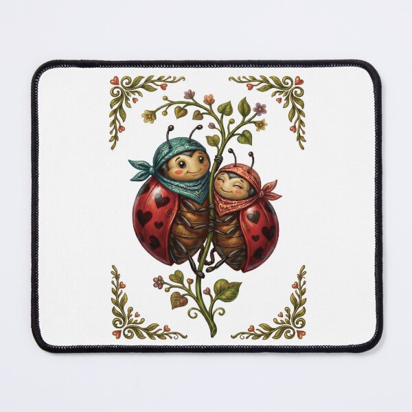 Item preview, Ladybug Couple Hugging On Flower Branch designed and sold by TeeARTHY.
