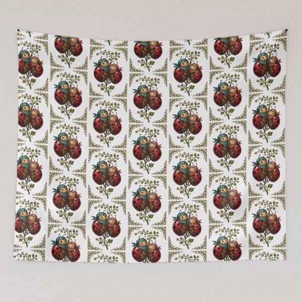 Item preview, Ladybug Couple Hugging On Flower Branch designed and sold by TeeARTHY.