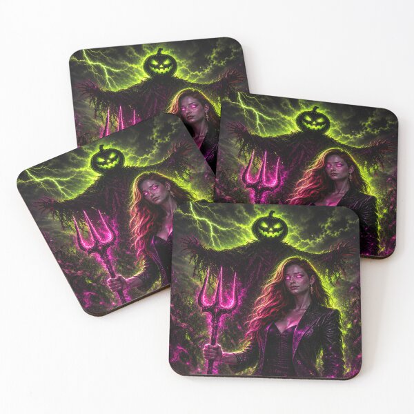 Item preview, Headless Horseman Neon Harvest – Gothic Halloween Fantasy Art designed and sold by TheHorsemanRidesAgain.