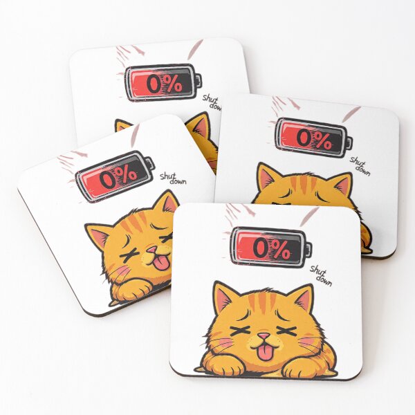 Item preview, Tired Ginger Cat Low Energy designed and sold by Moody Vibes Studio.